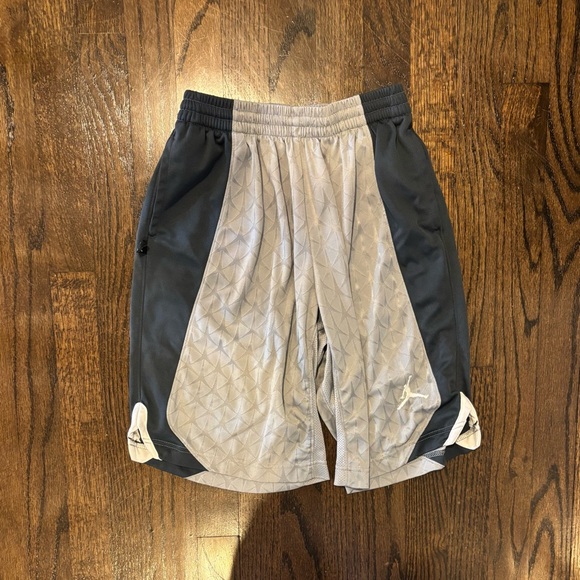 Gray and Black Athletic Shorts with Breathable Mesh - Picture 1 of 8